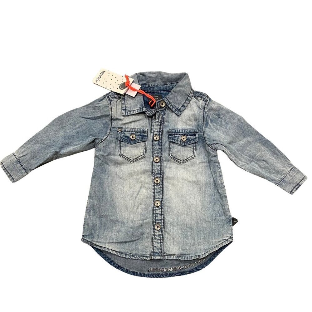 Babyface Girl's Light Washed Denim Dress - Size 74/7-12 months - New!